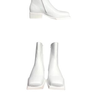 Stylish Reese Square White Men's Boots